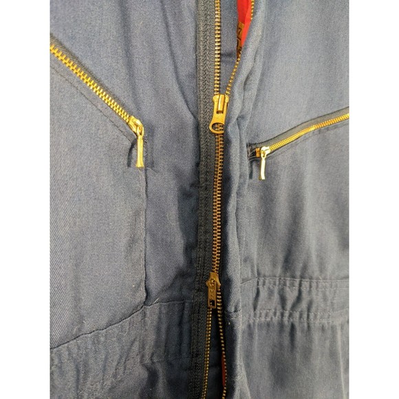 Vintage 2XL Tall Insulated Walls Mens Coveralls Blizzard Pruf Chest 50-52 Blue - Picture 9 of 15